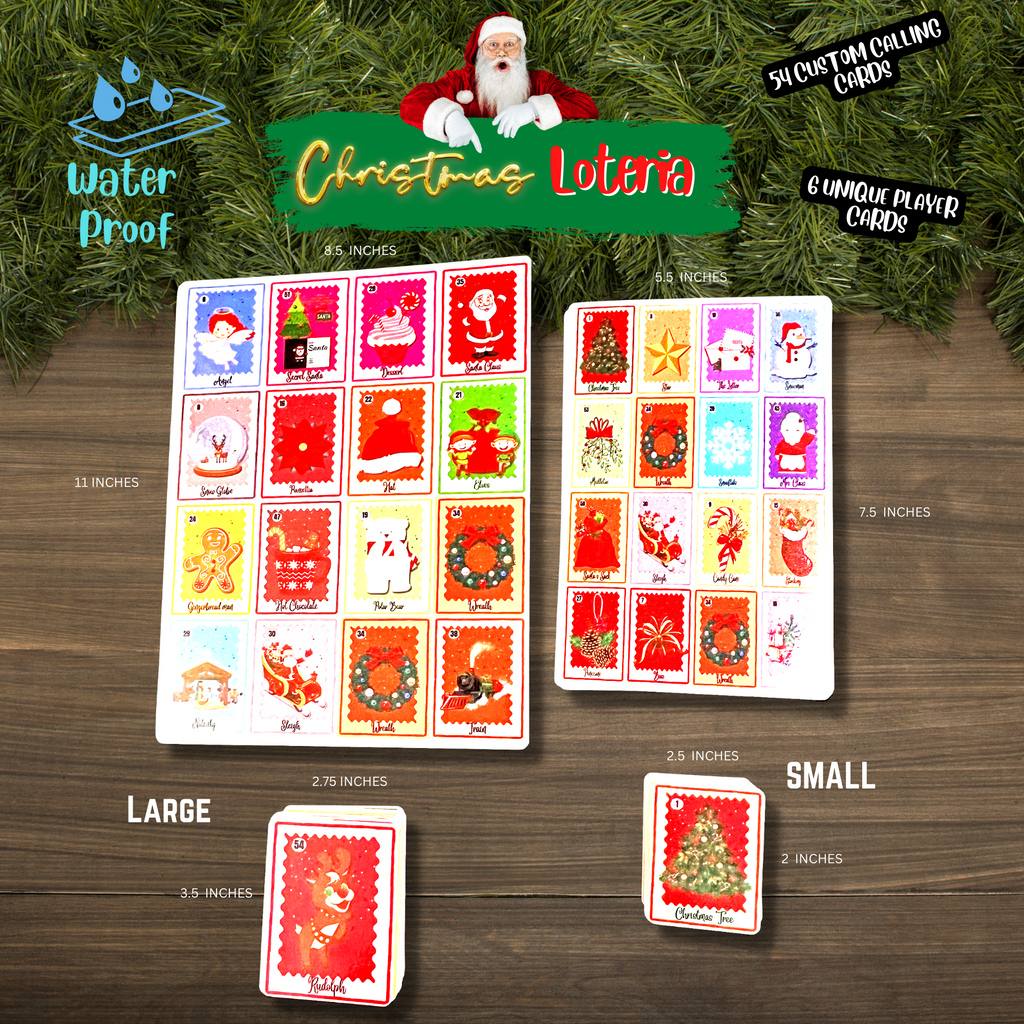 Christmas Games Loteria 54 Board Games - Christmas Games - Christmas Games bingo