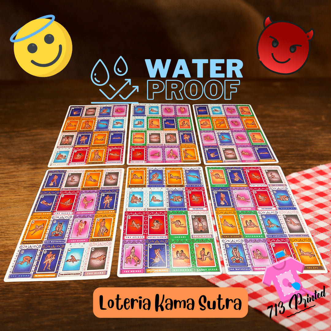Loteria Kama Sutra, Kama Sutra Bingo 54 positions cards water proof