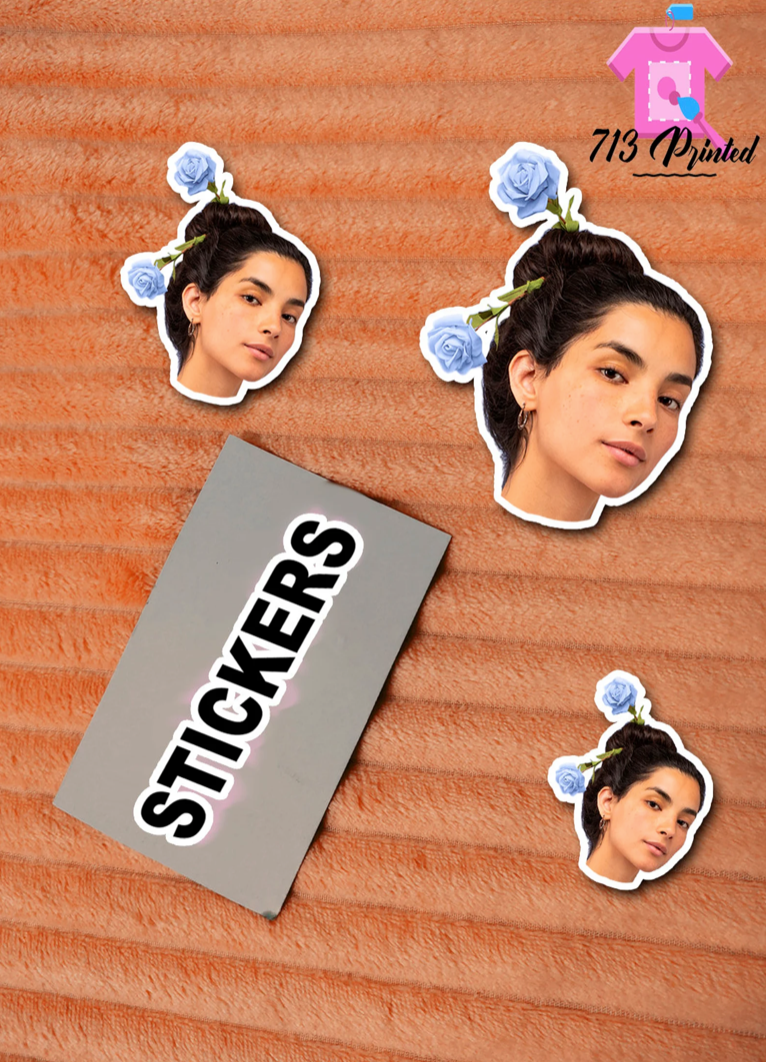 Custom FACE Sticker | Upload Any Image of Your Friends Face | Sticker funny gift 3 sizes
